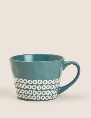 

M&S Collection Textured Wax Resist Mug - Slate Blue, Slate Blue