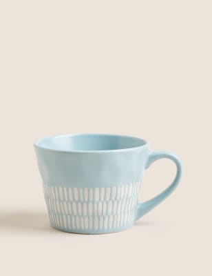 

M&S Collection Textured Wax Resist Mug - Blue, Blue