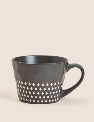 

M&S Collection Textured Wax Resist Mug - Grey, Grey