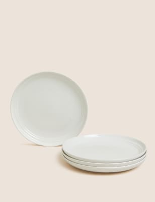 

M&S Collection Set Of 4 Marlowe Side Plates - White, White