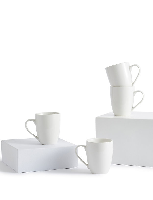 Set of 4 Porcelain Mugs - GR