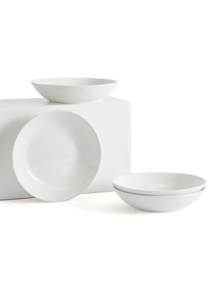 

M&S Collection Set of 4 Porcelain Pasta Bowls - White, White