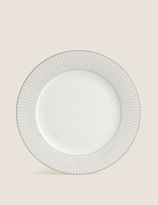 

M&S Collection Hampton Stripe Dinner Plate - Grey Mix, Grey Mix