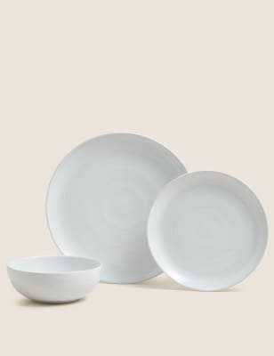 

M&S Collection 12 Piece Speckle Dinner Set - White Mix, White Mix