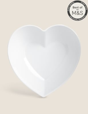 

Maxim - Bol grande para servir con diseño de corazón - Blanco, Blanco