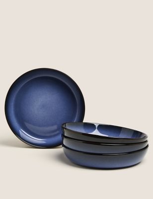 

Set of 4 Amberley Reactive Pasta Bowl Set - Blue, Blue