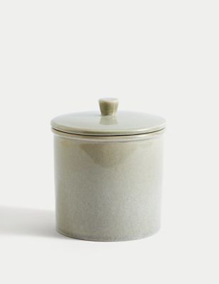 M&S Medium Ceramic Storage Jar - Taupe, Taupe