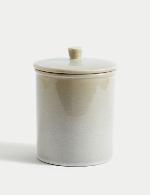 M&S Large Ceramic Storage Jar - Taupe, Taupe