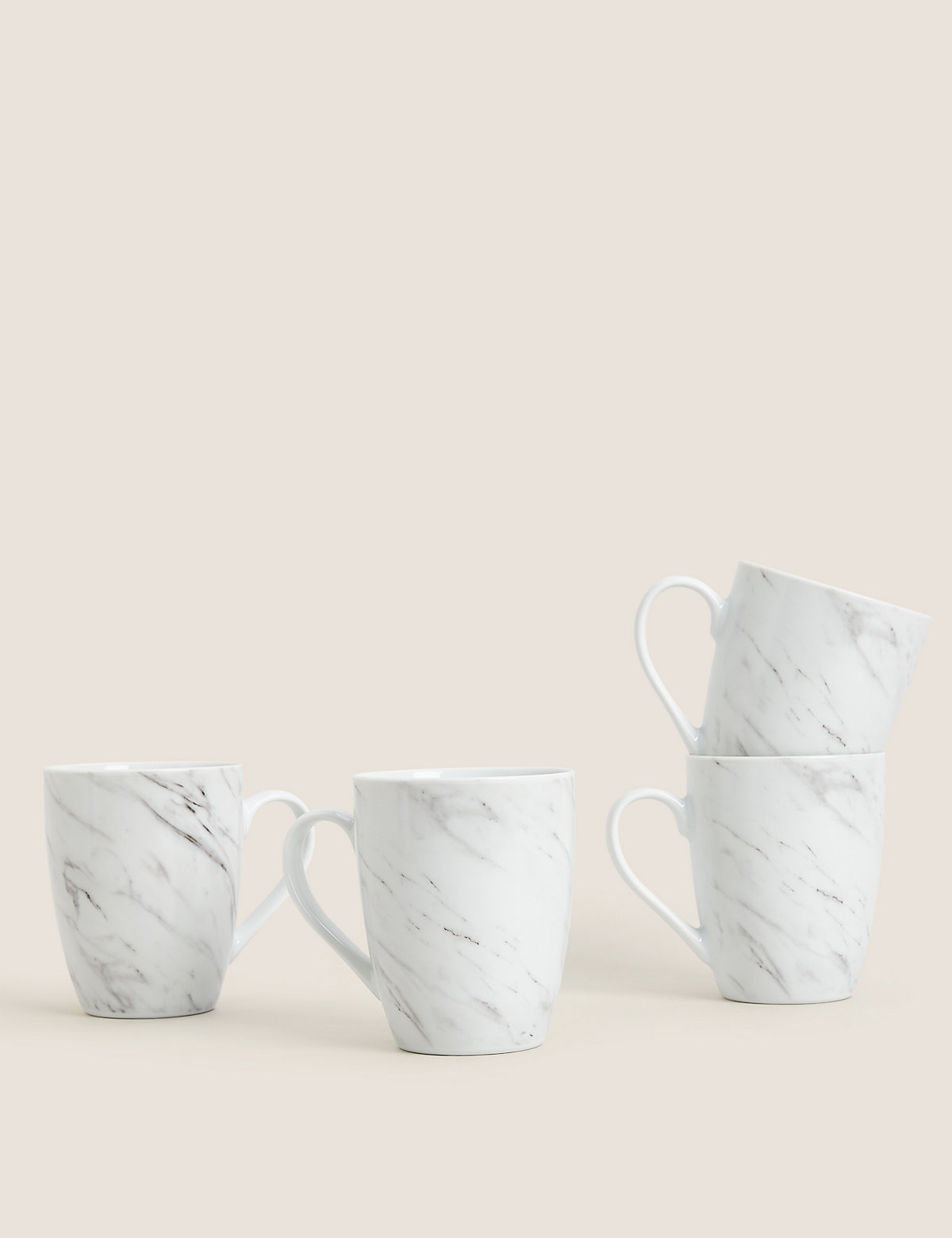 Set of 4 Marble Mugs