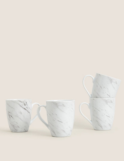 Set of 4 Marble Mugs