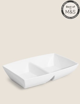 

Maxim Divided Vegetable Dish - White, White