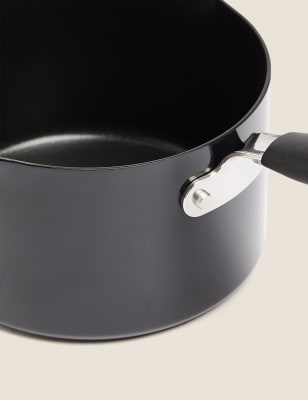 

M&S Collection Black Aluminium 16cm Non-Stick Saucepan, Black