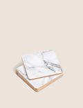 Set of 4 Marble Effect Placemats & 4 Coasters