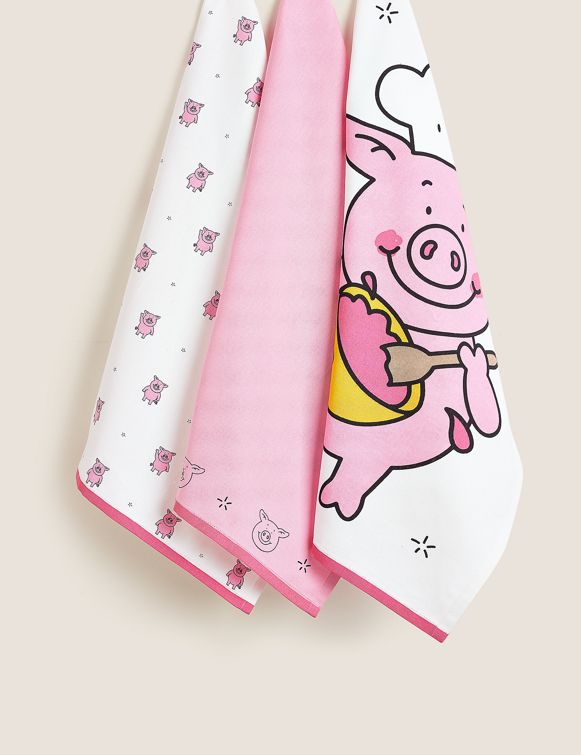 Set of 3 Percy Pig™ Tea Towels
