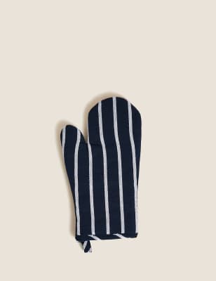 

Butchers Stripe Oven Glove - Navy, Navy