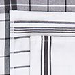 Set of 3 Cotton Rich Striped Tea Towels - darkgrey
