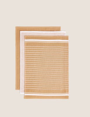 

M&S Collection 3er-Pack Geschirrhandtücher mit hoher Baumwollanteil - Neutral, Neutral