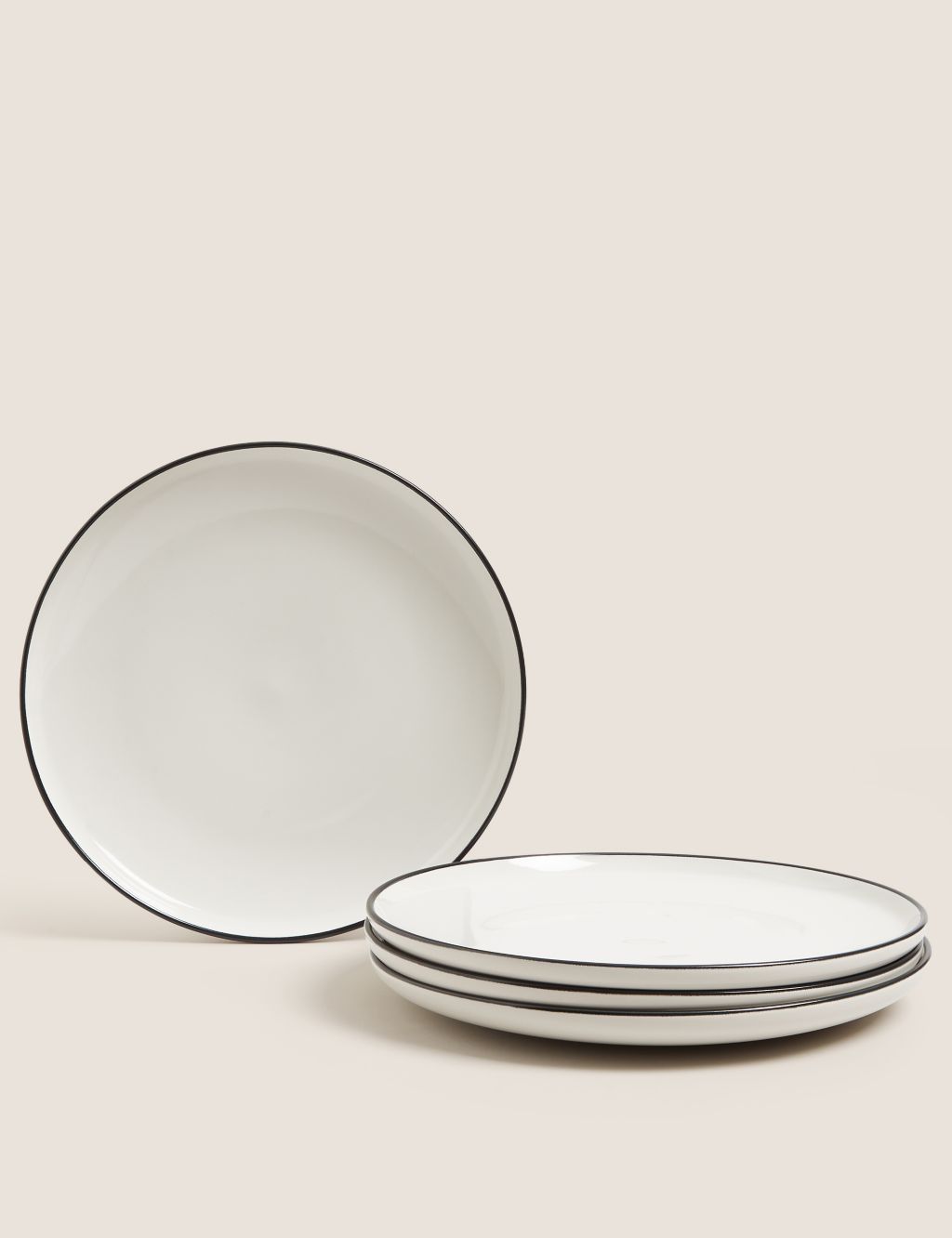 Set of 4 Tribeca Rimmed Dinner Plates