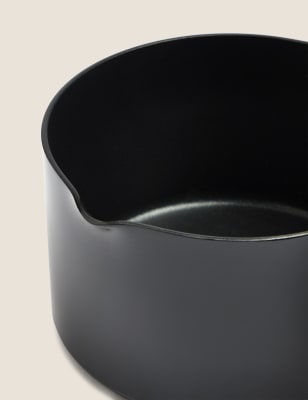 

M&S Collection Aluminium 14cm Small Non-Stick Milk Pan - Black, Black