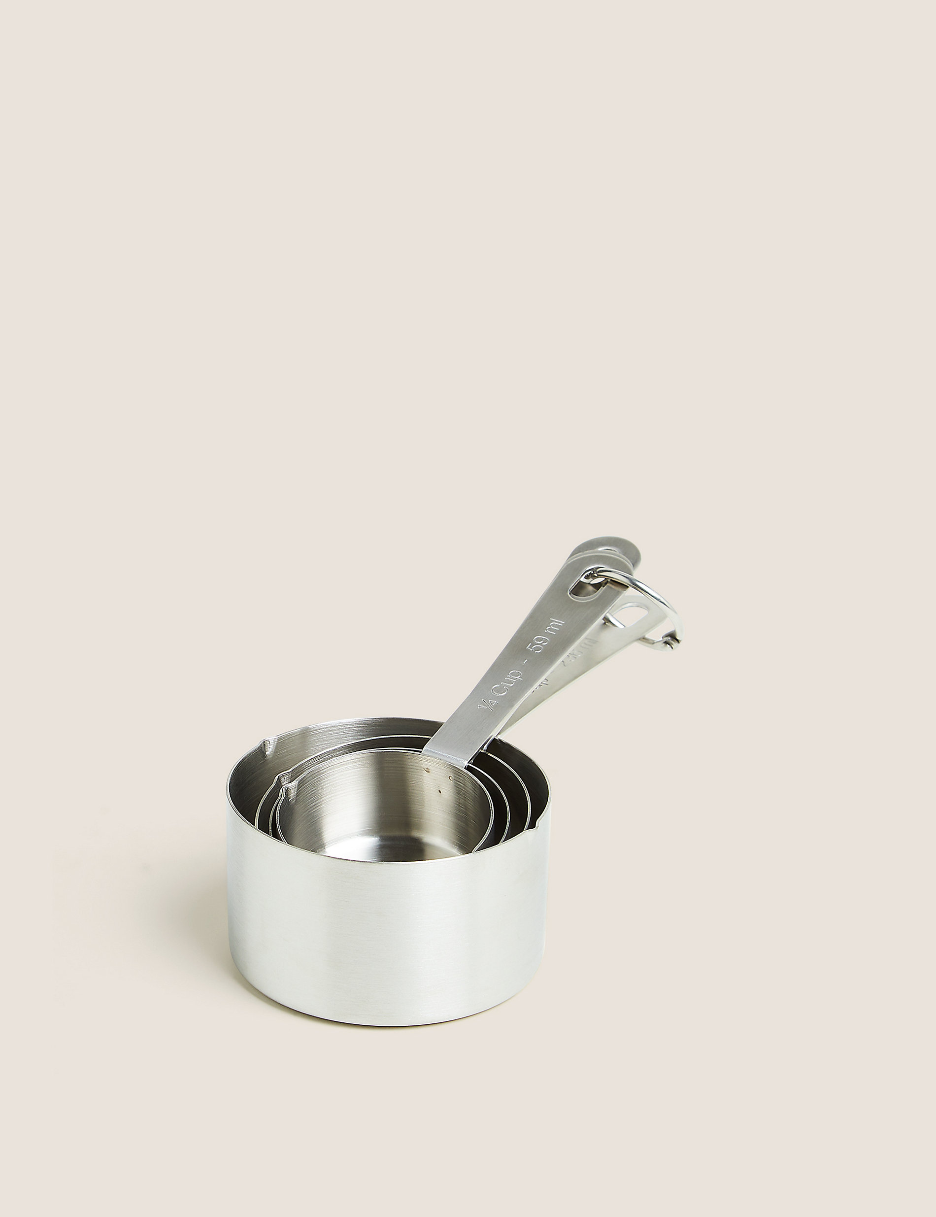 Set of 4 Stainless Steel Measuring Cups