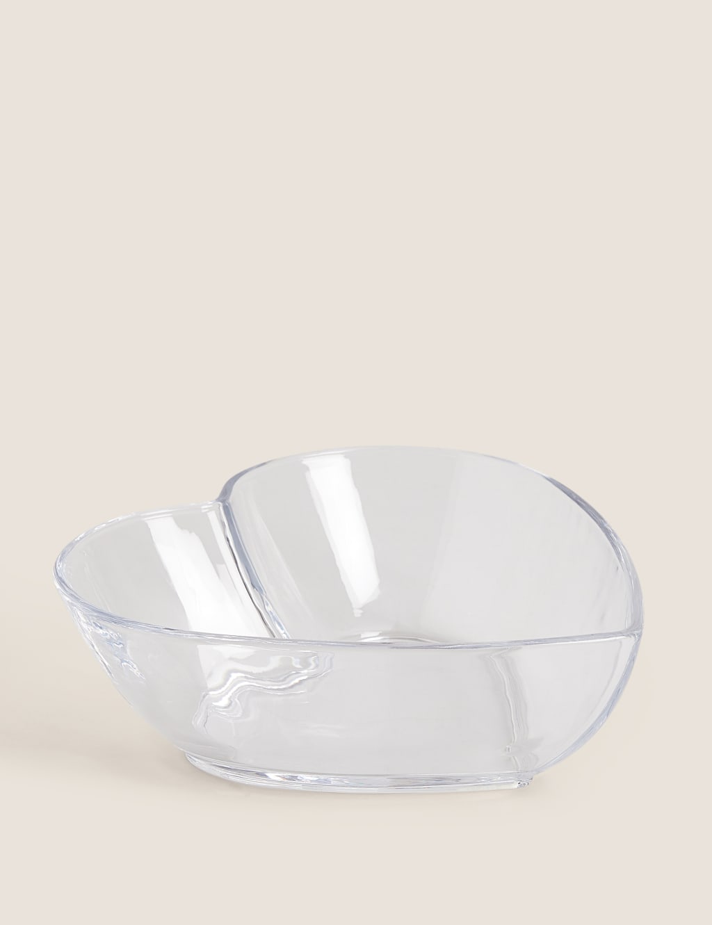 Medium Glass Heart Serving Bowl