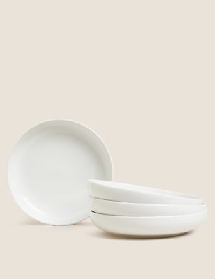 

M&S Collection Set of 4 Marlowe Pasta Bowls - White, White