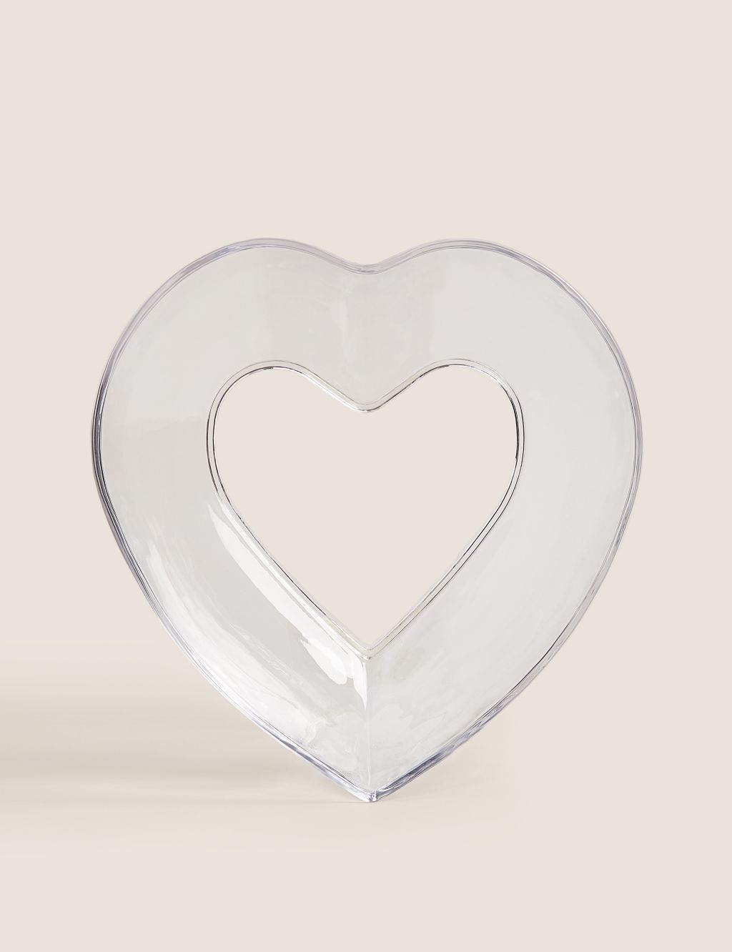 Large Glass Heart Serving Bowl image 1