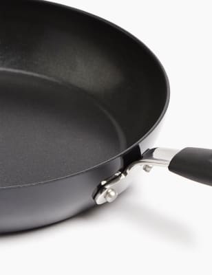 

M&S Collection 2 Piece Black Aluminium Frying Pan Set, Black