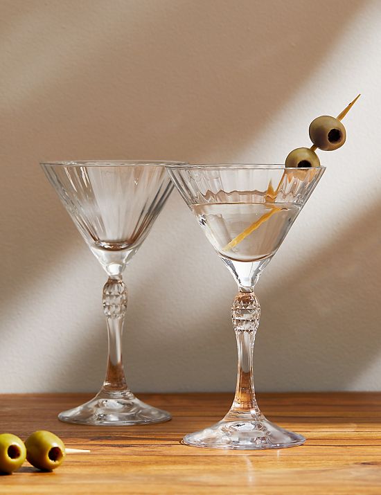 Lot de 2&nbsp;verres à Martini
