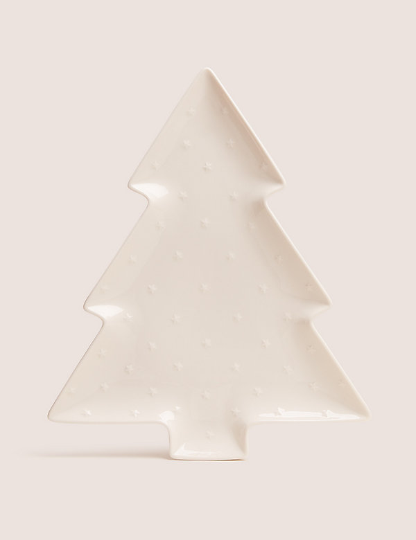 Large Ceramic Christmas Tree Platter - SG