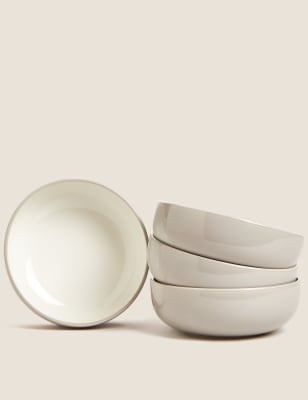 M&S Set of 4 Tribeca Cereal Bowls - Grey, Grey