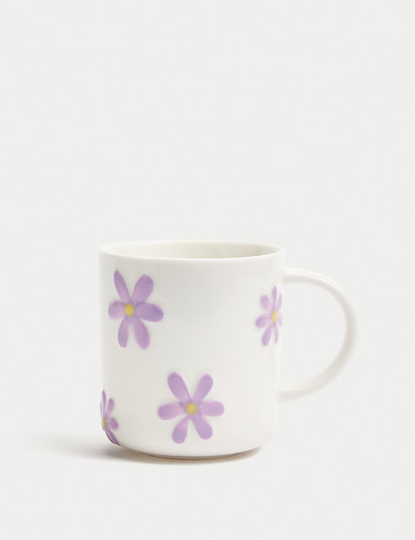 Embossed Floral Mug - GR