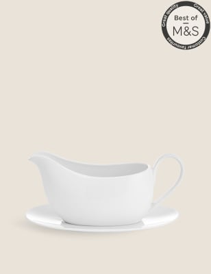 

Maxim-Sauciere mit Unterteller - Weiss, Weiss