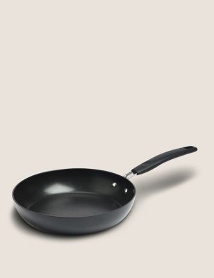 M&S Collection Black Aluminium 28cm Large Non-Stick Frying Pan, Black