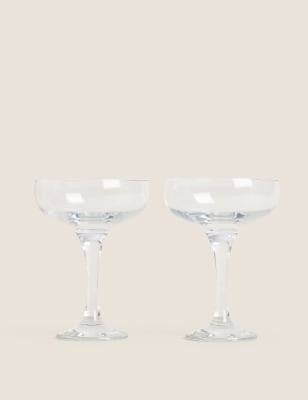

The Marksologist Passion Star - Juego de 2 vasos de Martini - Claro, Claro