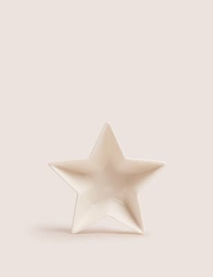 

Servierschüssel in kleinem Sternen-Design - Weiss, Weiss
