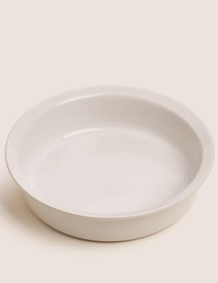 

Ceramic 26cm Large Pie Dish - Ivory, Ivory