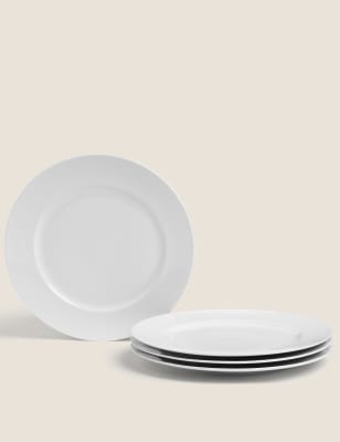 

M&S Collection Set of 4 Maxim Dinner Plates - White, White