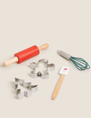 

5-teiliges Weihnachtsbackset für Kinder - Mehrfarbig, Mehrfarbig
