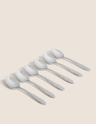 

M&S Collection Set of 6 Maxim Teaspoons - Silver, Silver