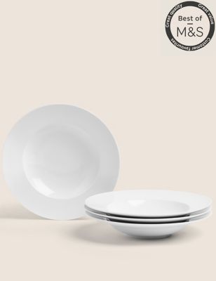 

M&S Collection Set of 4 Maxim Classic Pasta Bowls - White, White