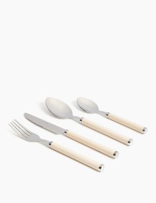 

M&S Collection 16 Piece Allegro Cutlery Set - Cream, Cream