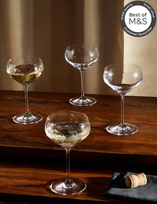 

M&S Collection Set of 4 Maxim Champagne Saucers - Clear, Clear