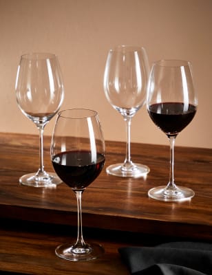 M&S Set of 4 Maxim Red Wine Glasses - Clear, Clear