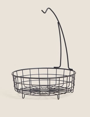 M&S Wire Fruit Basket - Black, Black