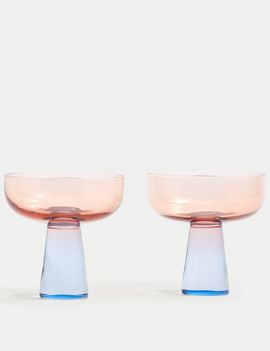 Set of 2 Champagne Saucers image 1