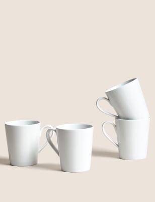 

M&S Collection Set of 4 Maxim Mugs - White, White