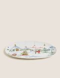 Oval Winter Wishes Christmas Platter