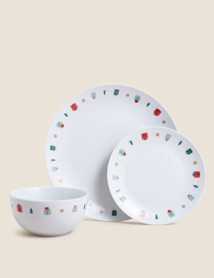 Christmas dinner outlet plate sets