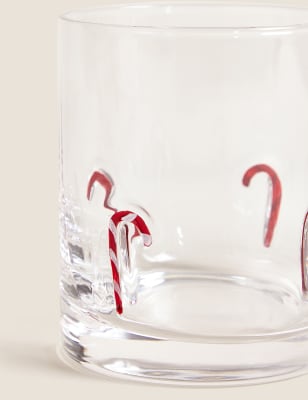

M&S Collection Set of 2 Candy Cane Tumblers - Red Mix, Red Mix